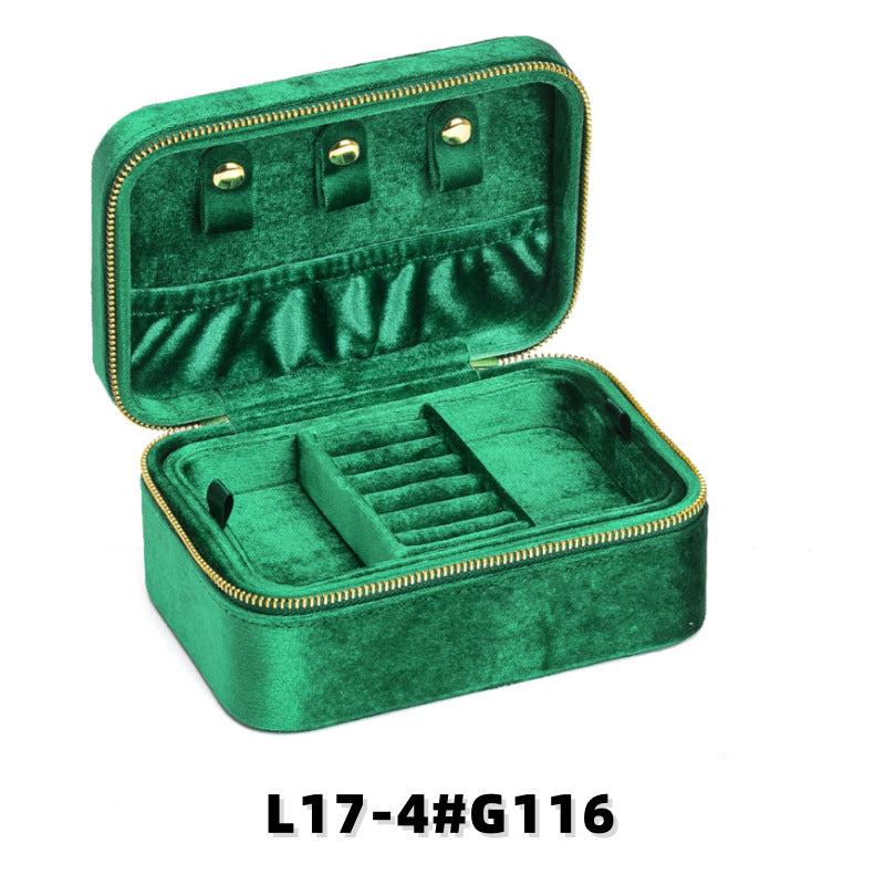 Velvet Travel Jewelry Case, Portable Zipper Organizer for Rings, Earrings & Necklaces, Bridesmaid Gift, Travel Accessory