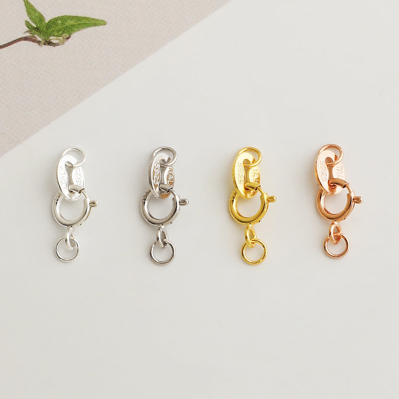 10pcs S925 Silver Gold Plated Spring Clasps