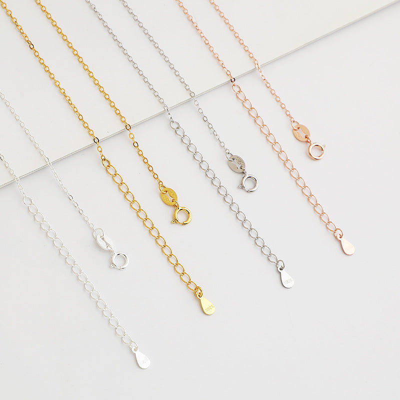 S925 Sterling Silver Cross Chain Necklace