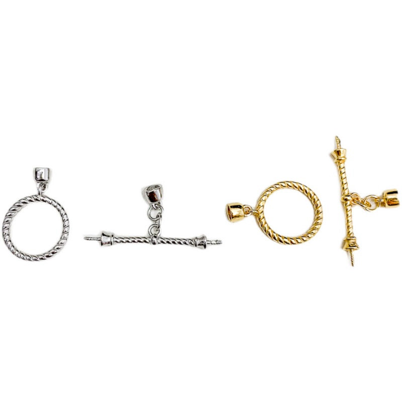 S925 Sterling Silver Balance Wood Clasp for Necklace Bracelet