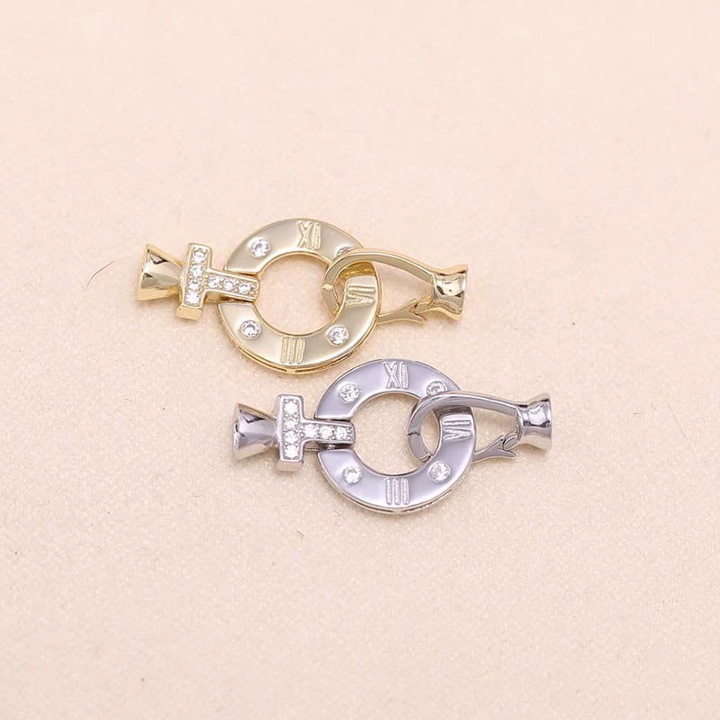 S925 Sterling Silver Roma Clock Clasp for Jewelry Making