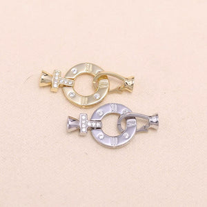 S925 silver exquisite and elegant retro pearl necklace buckle