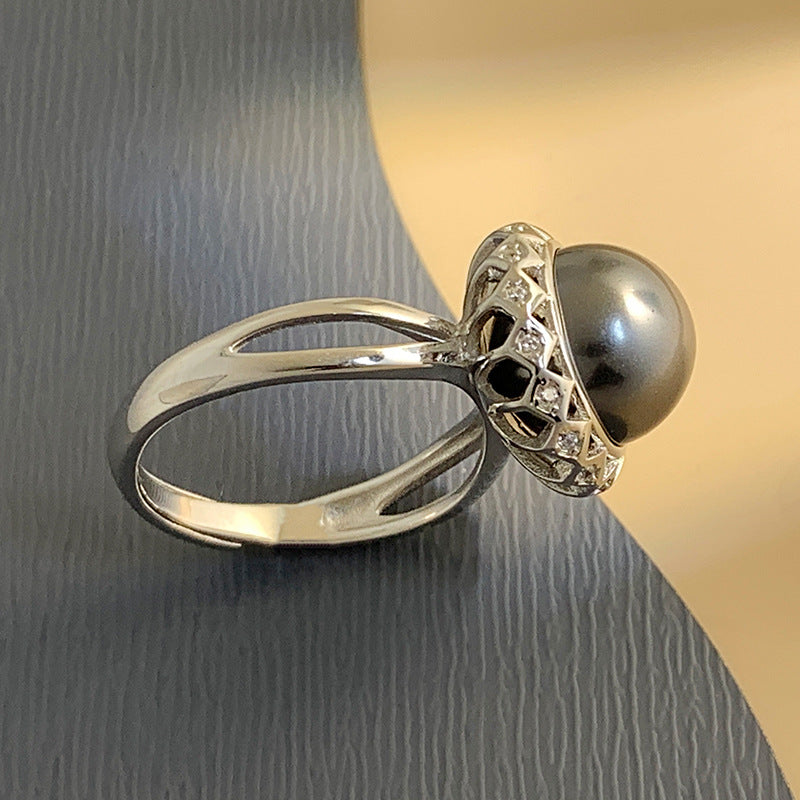 Vintage look simple pearl ring setting