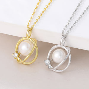 Globe pearl necklace setting