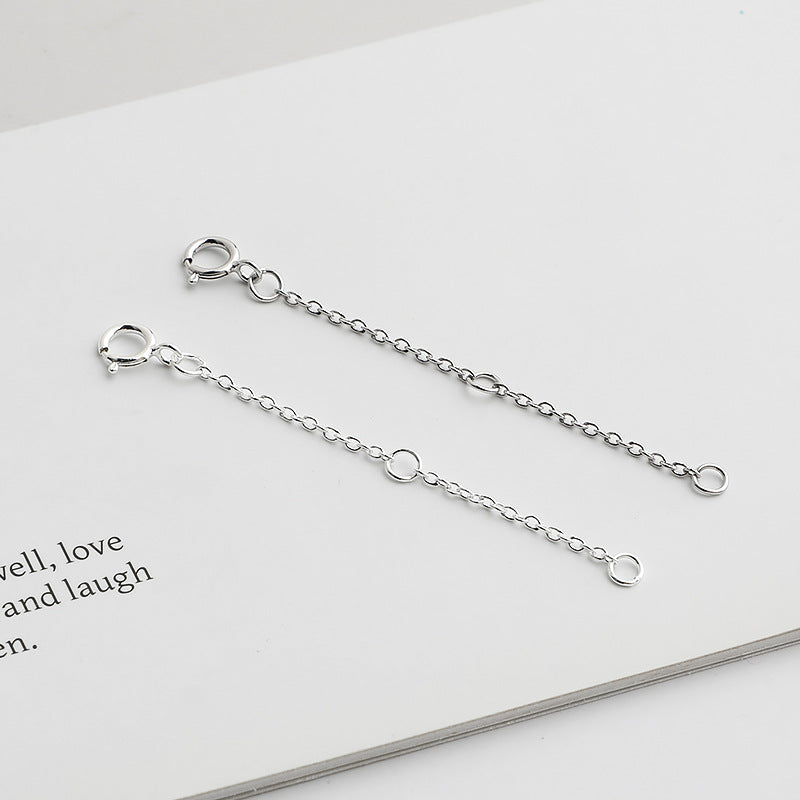 5cm 10pcs S925 Sterling Silver Adjustable Extension Chain for Jewelry Making