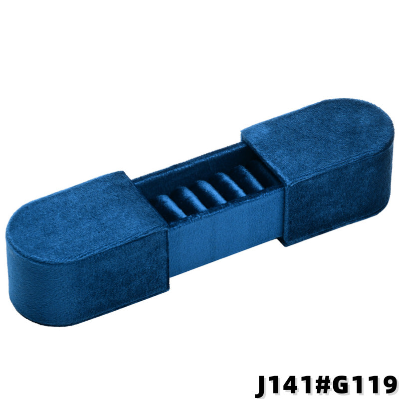 Multi-compartment Velvet Ring Box, Double Open Wedding Ring Bearer, Engagement & Promise Ring Organizer, Bridal Shower Gift, Photo Prop
