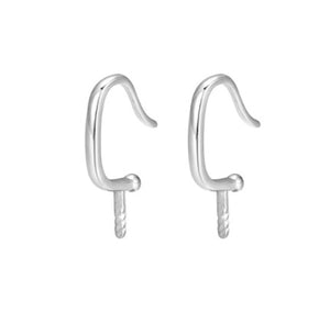 C-shaped earrings settings