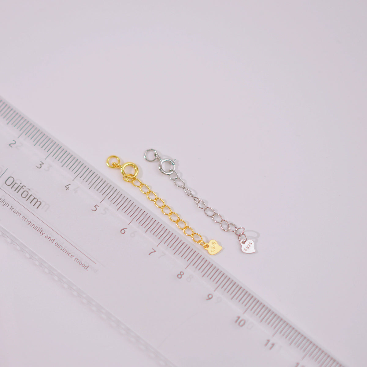 S925 Sterling Silver 5cm Lobster Extension Chain for Jewelry Making