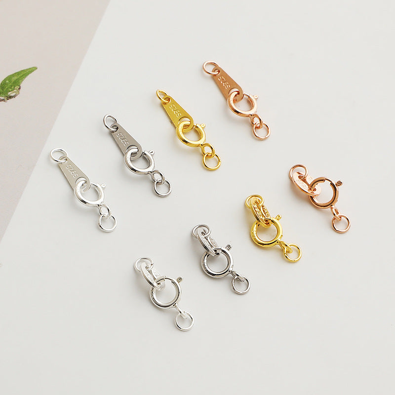 10pcs S925 Silver Gold Plated Spring Clasps