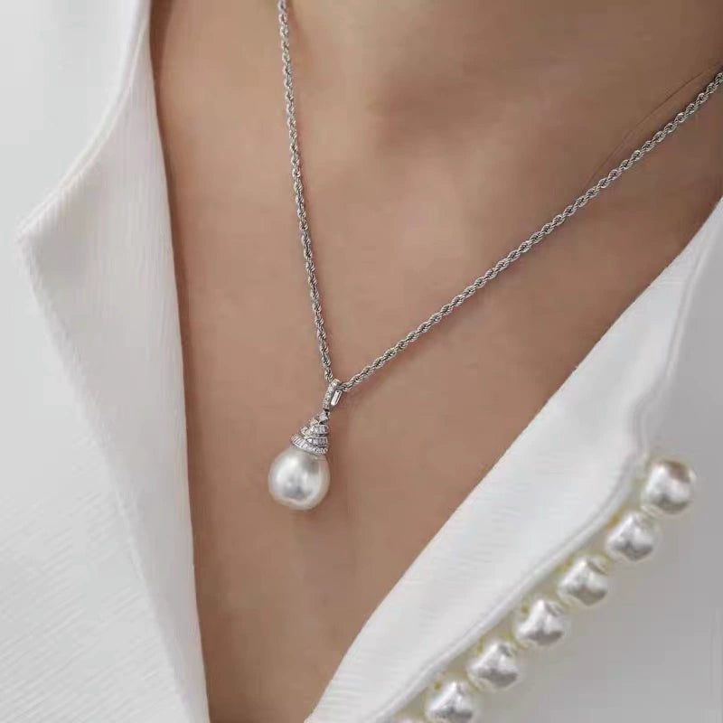 925 sterling silver necklace pendant setting for pearls has blemishes