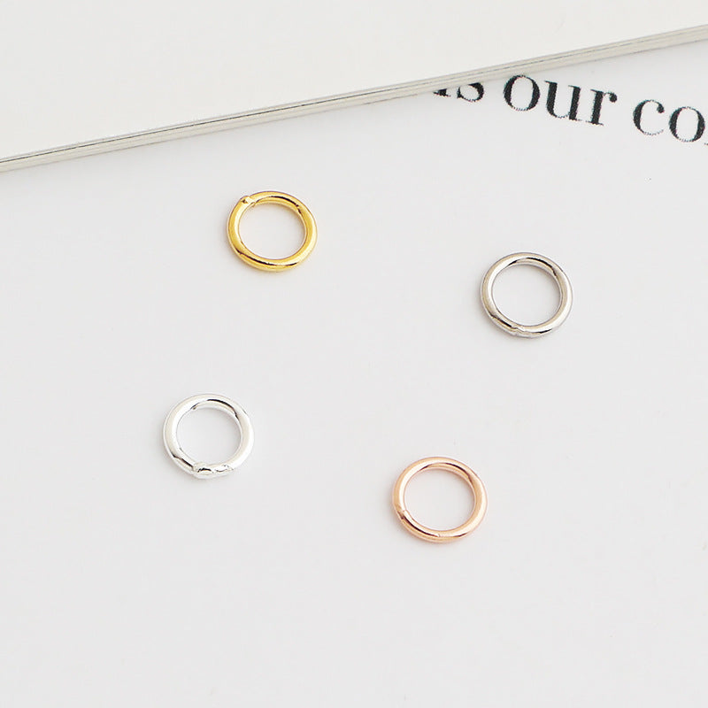 10pcs S925 Sterling Silver Closed Jump Rings 3-7mm
