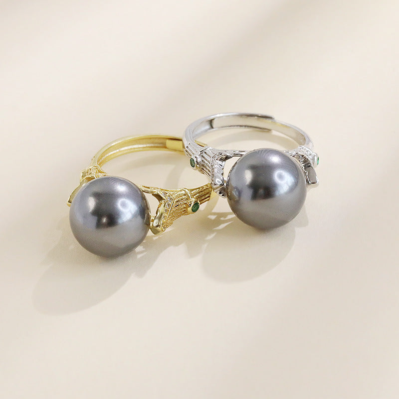 Hollow pearl ring setting