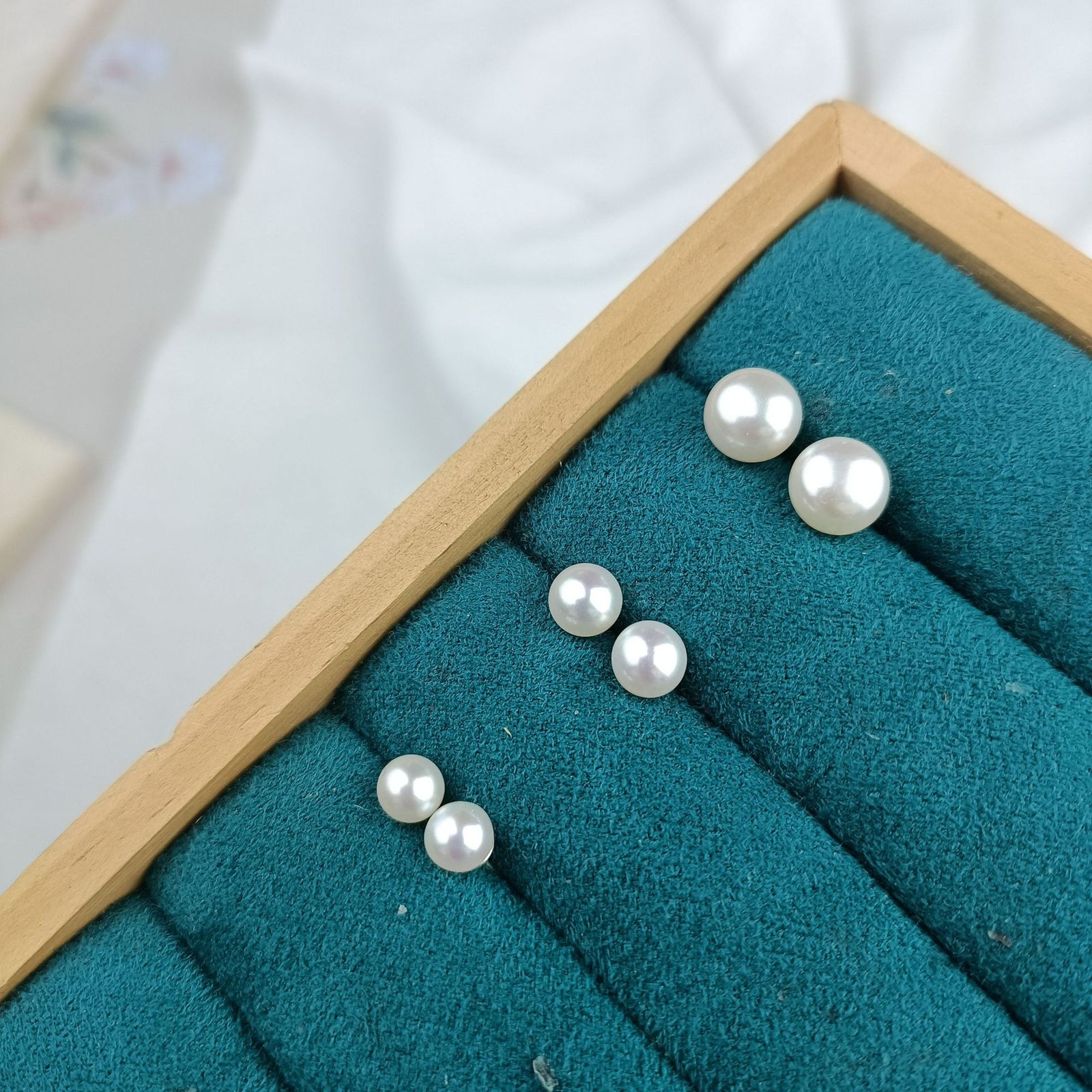 5A 18K Gold Earring Studs, Round White Freshwater Pearls 5–11mm, High Luster 5A Quality Natural Pearl Stud Earrings, Elegant Fine Jewelry
