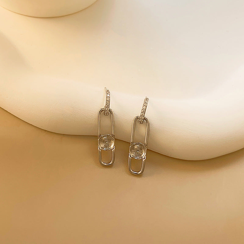 paper clip pearl earring settings