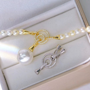 S925 sterling silver DIY pearl clasp