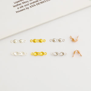 10pcs Double Ball Connector Clasp -2.5,3.5mm