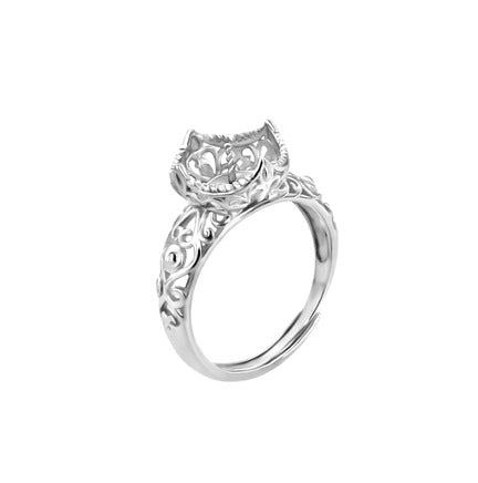 Vintage look style pearl ring setting