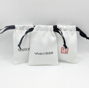 20pc Custom Logo Twill Cotton Drawstring Pouch Bulk Set, Personalized Jewelry Packaging Bag, Small Gift Bag, Retail Wholesale Supply
