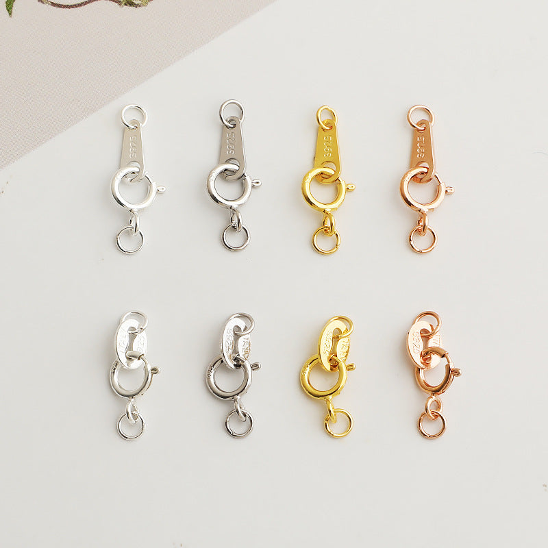10pcs S925 Silver Gold Plated Spring Clasps