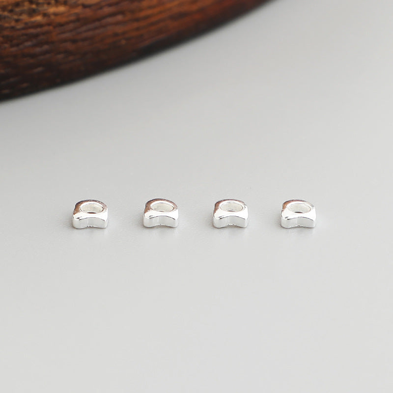 10pcs S925 Sterling Silver Irregular Spacer Beads for DIY Jewelry Making