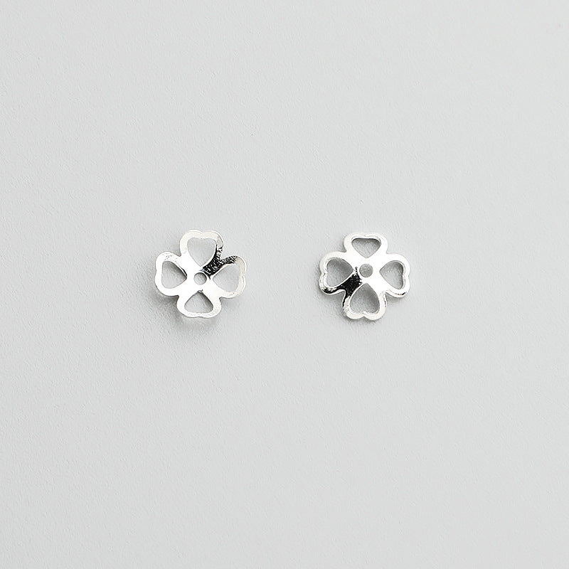 S925 Sterling Silver Flower Bead Caps for DIY Crystal Bracelets