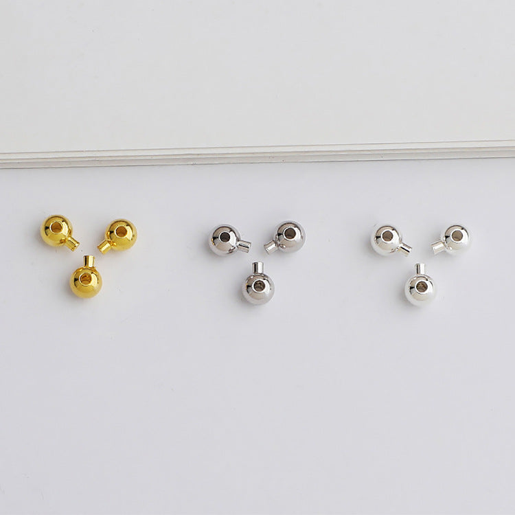 10pcs S925 sterling silver crimp end beads