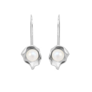 Leaf pearl earring setting