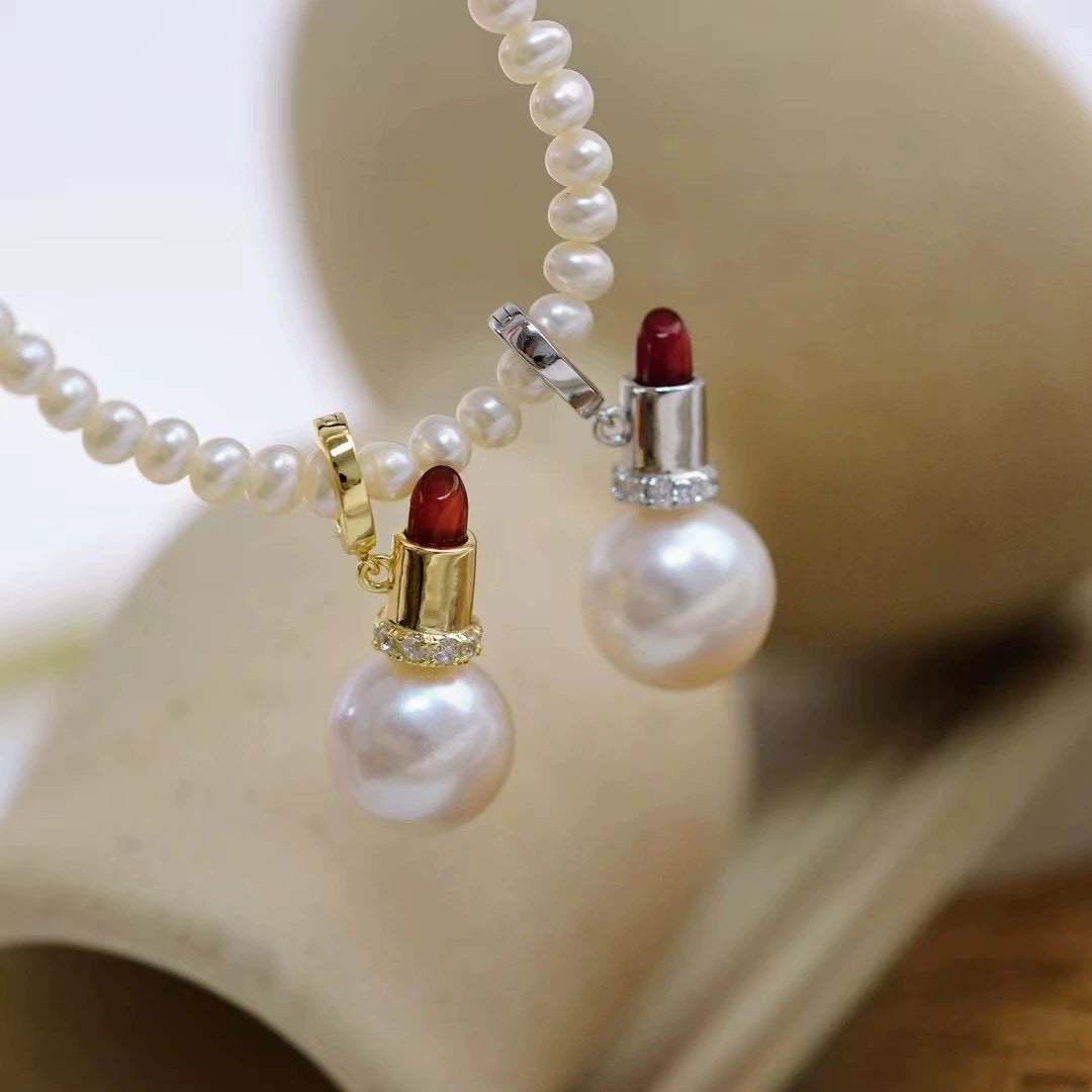 S925 Sterling Silver Lipstick Clasp for Necklace Bracelet