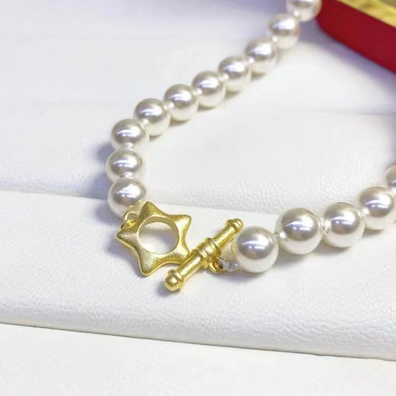 S925 Sterling Silver Matte Finish Five-Pointed Star OT Clasp for Jewelry Making