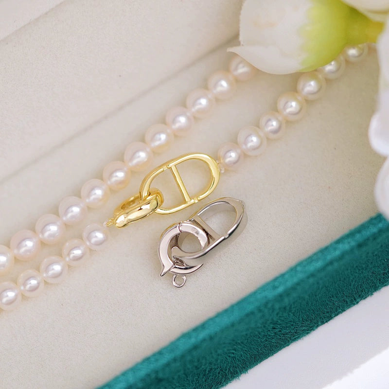 S925 Sterling Silver C and D Shape Clasp for Jewelry Making