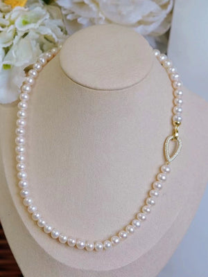S925 sterling silver pearl necklace clasp for 6-10mm pearl