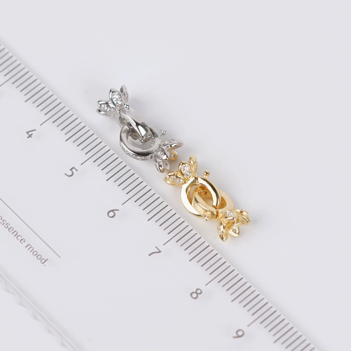 S925 Sterling Silver Lotus Bracelet Clasp for Jewelry Making