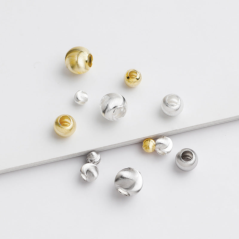 S925 Gold-Plated Cat's Eye Spacer Beads for DIY Jewelry Projects
