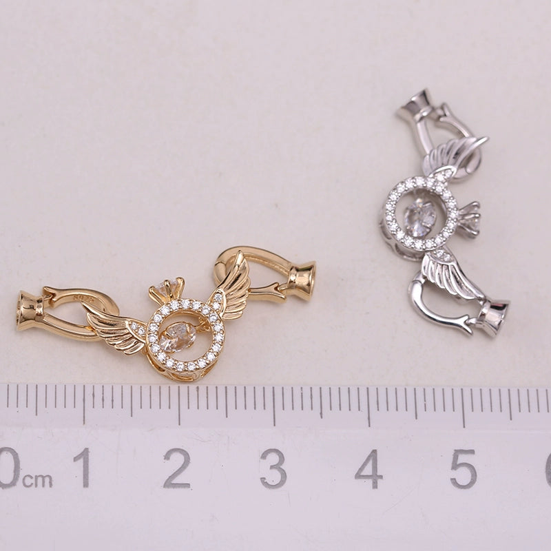 S925 Sterling Silver Angel Clasp for Jewelry Making