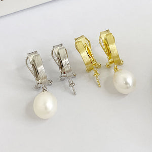 Earring hooks pearl settings