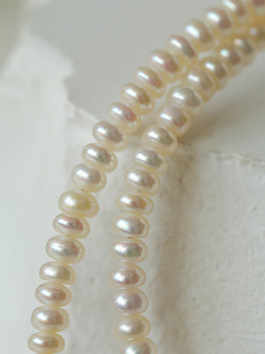 Gold Mini Pearl Necklace