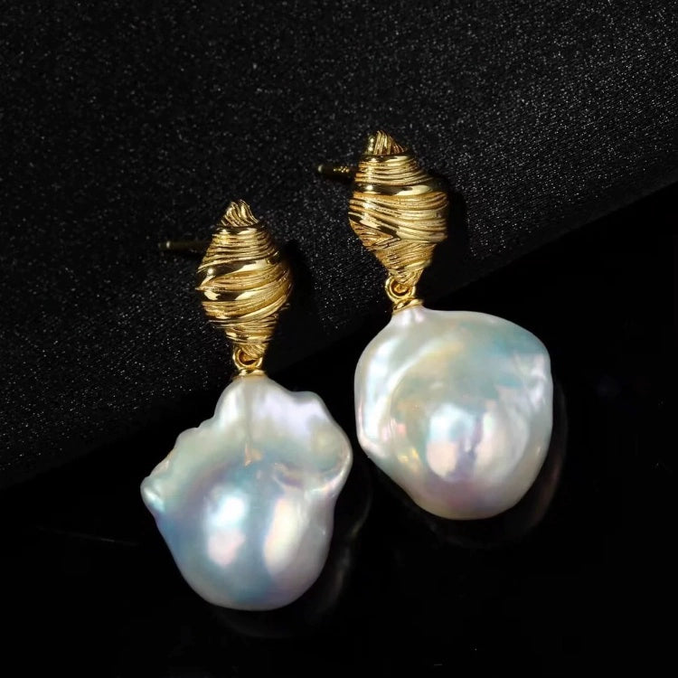 S925 Sterling Silver Textured Gold Earring Setting