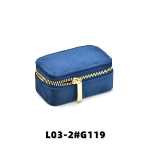 Velvet Mini Travel Jewelry Case, Zippered Organizer with Ring Slots for Rings & Earrings, Bridesmaid Gift & Travel Accessory
