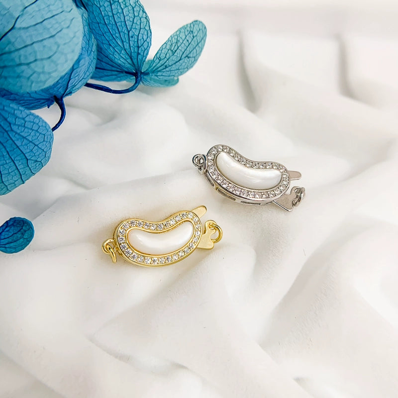 S925 Sterling Silver Shell Pea Clasp