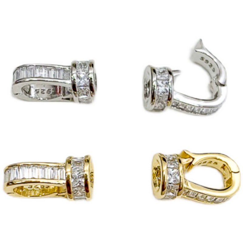 S925 Sterling Silver Dainty Pearl Necklace Clasp for Jewelry Making