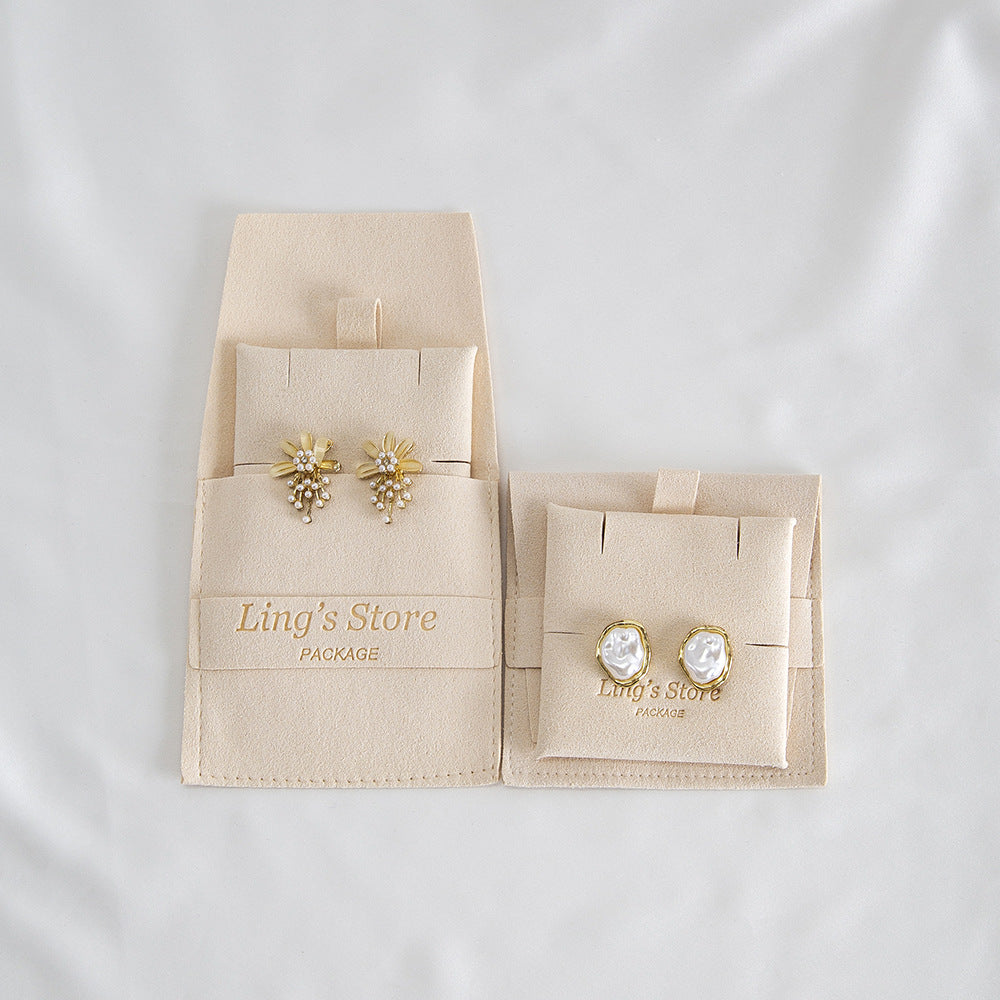 20pcs 12 color jewelry pouch set 8x8cm with 6x6cm holder, multi color suede jewelry packaging for earrings rings necklaces