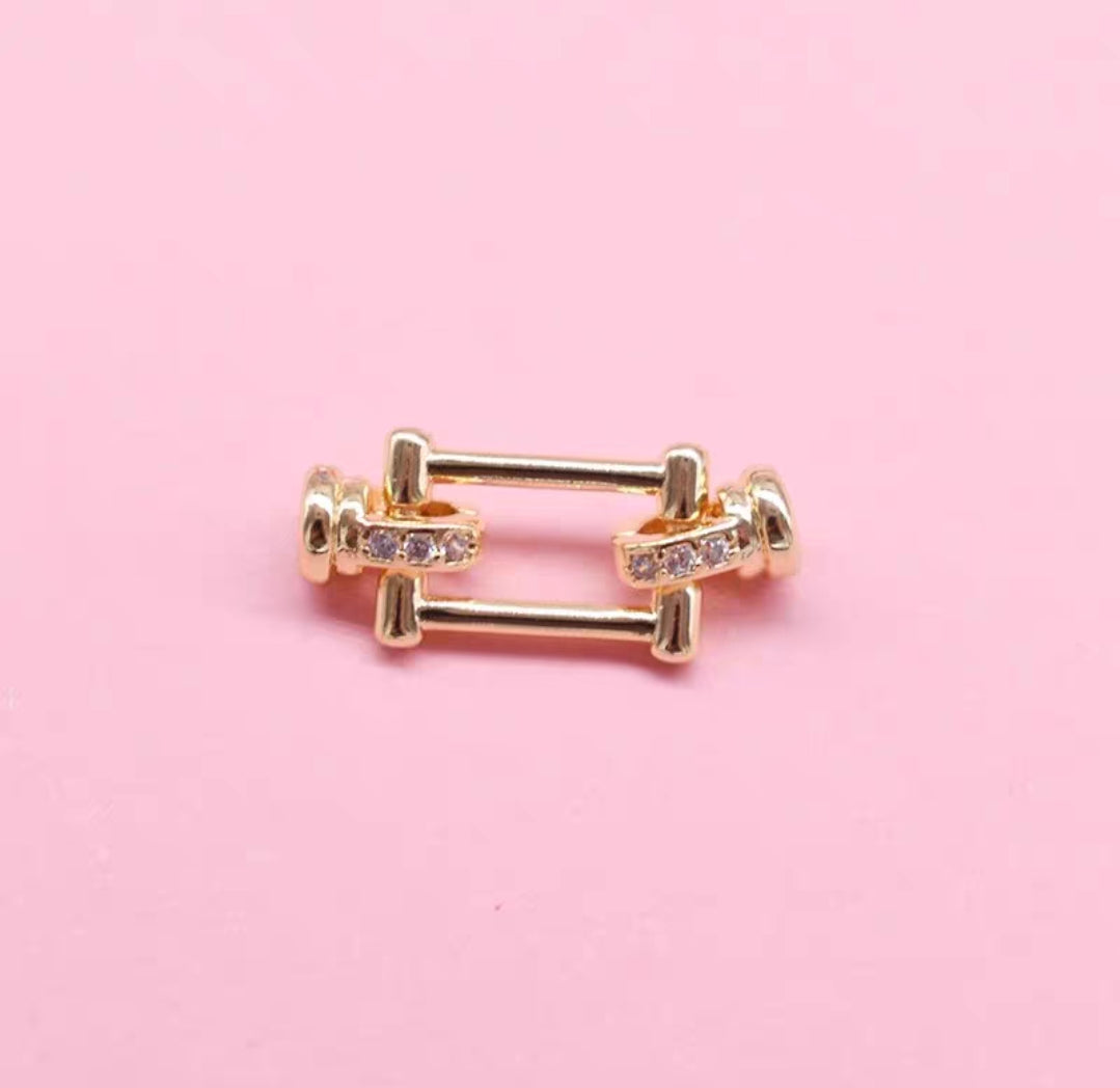 S925 Sterling Silver Geometric Square Clasp for Jewelry Making