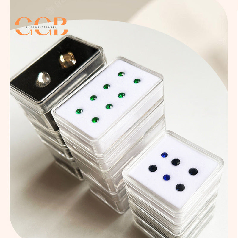 20pcs Plastic Transparent Jewelry Display Box