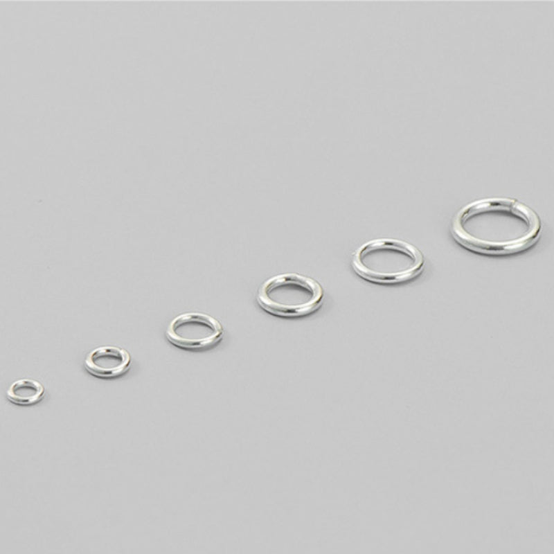 3-10mm 20pcs S925 Sterling Silver Open & Closed Jump Ring Accessories
