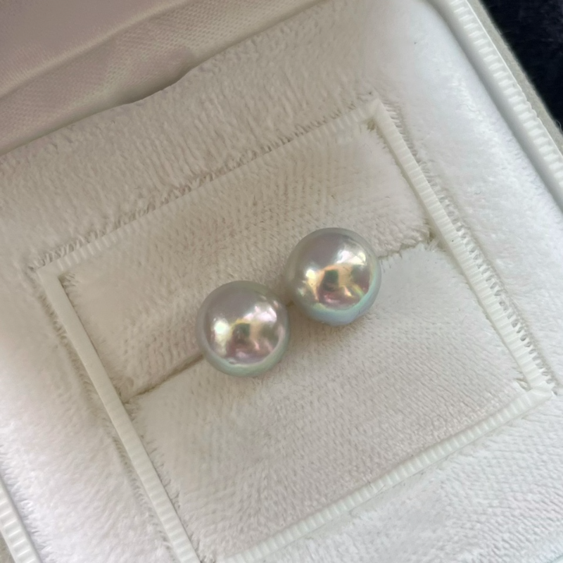 3A 4-10mm Grey Akoya Baroque Pearl, Natural Tone Loose Pearl with Strong Luster, Undrilled Half Drilled 1mm or Fully Drilled 0.7mm