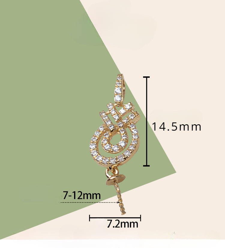 AU750 gold palace retro pendant setting