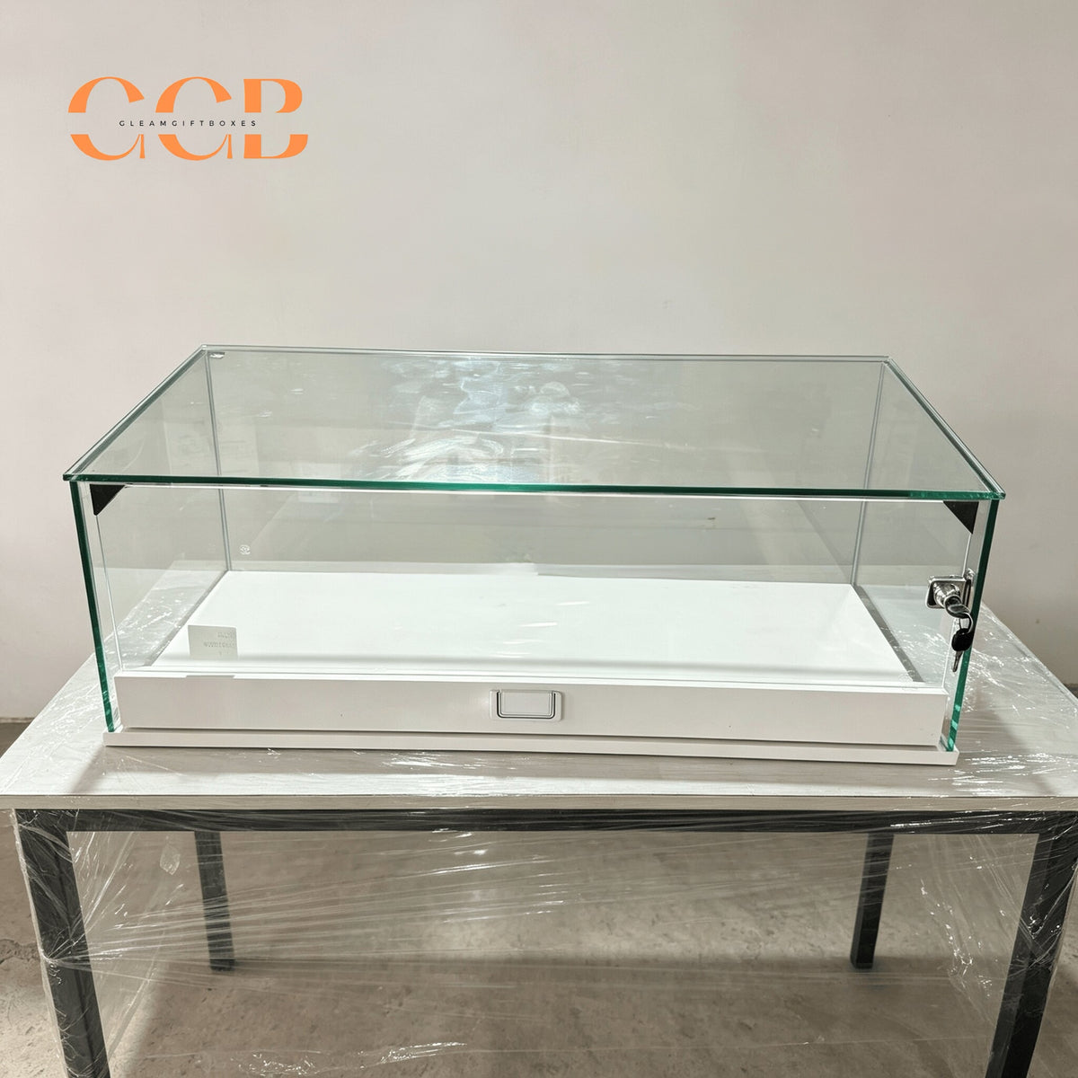 Glass Jewellery Display Cabinet with LED Light Option, Collectibles Display Case, Curio Display Cabinet, Lockable Showcase, Retail Display