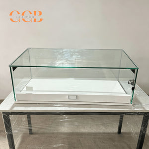 Glass Jewellery Display Cabinet with LED Light Option, Collectibles Display Case, Curio Display Cabinet, Lockable Showcase, Retail Display