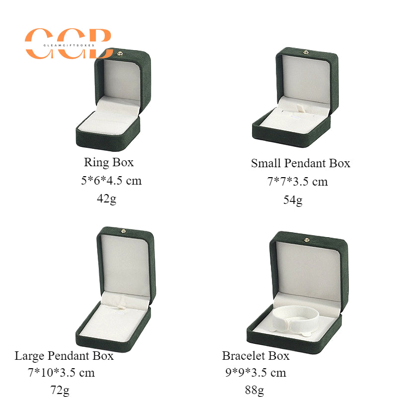 Red Velvet Jewelry Gift Box for Necklace Ring Bracelet, Custom Logo