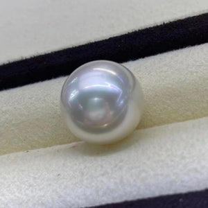 5A 8-14mm Australian South Sea White Pearl, Natural Round Undrilled Loose Pearl for Custom Ring Pendant Earrings, High Luster No Blemish